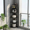 5 Tiers Triangular Stainless Steel Corner Shelf Kitchen Pan Stand Pot Saucepan Storage Holder Rack