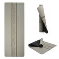 3 4 5mm Thermoplastic Polyurethane Laser Engraved Embossed Light Grey Milk Tea Pu Natural Rubber Yoga Mat With Logo