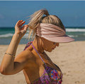 Fashion Summer Beach Hat Women's Sun Visor Sun Hat Anti-ultraviolet Elastic Hollow Top Hat New Casual Caps