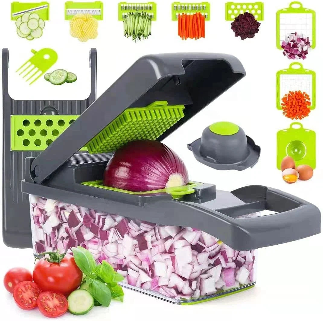 Mandoline Vegetable Chopper SlicerMulti-Function Speedy Cheese Grater with Stainless Steel Rotary Blades