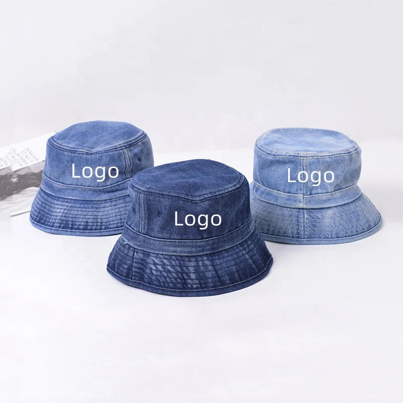 Custom Print Retro Sun Hat New Unisex Summer Cowboy Bucket Hat Women Outdoor Sunscreen Fishing Hunting Cap Men Sun Prevent Hats