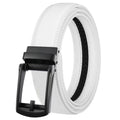 LQbelt 3.1CM Ratchet Belt Black Leather Belt Men's Automatic Buckle Belts for Male Fashion Wholesale