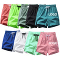 Custom Logo Men's Running Cargo Shorts Elastic Waist Drawstring Closure Eco-Friendly Waterproof Breathable Quick Dry Polyester
