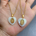 Religious Stainless Steel Heart Shell Saint Benedict Cross Jesus Virgin Mary Guadalupe Necklace for Women 2022 Gift Jewelry
