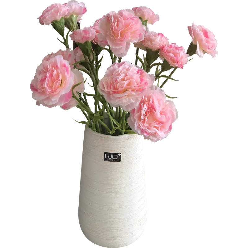 O-X405 Wholesale Home Wedding Decorations Carnation Flowers Artificial for Mother's Day Single Stem Artificial Carnation Flower