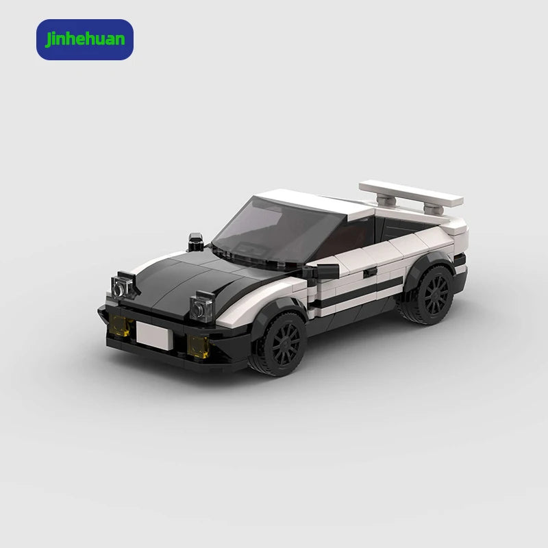 Nostalgic Design Toy for Children Black and White Moc Bricks Model Sports Car for Girls Gift Car Building Block Sets