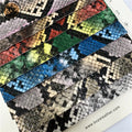 Recycled Snake Grain Embossed Synthetic PU Leather for Lady Shoes/Bags/Clothes