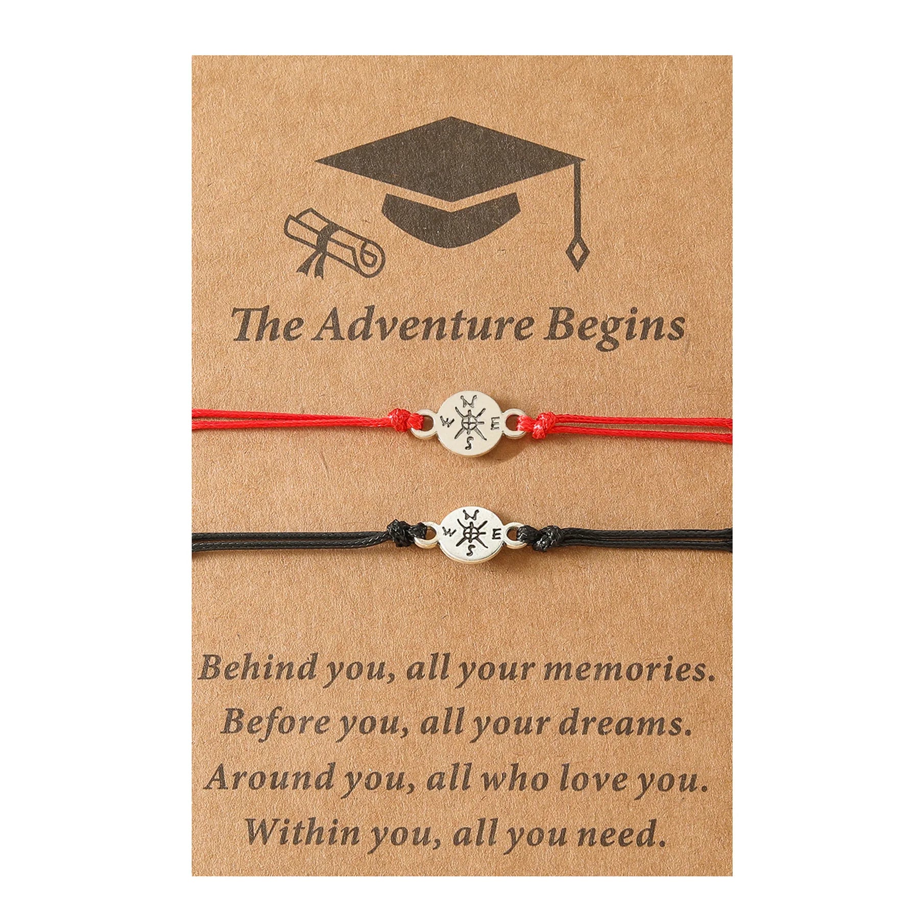 Adjustable Compass College High School Graduation Gifts for Classmates Graduation Bracelet
