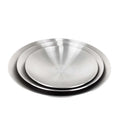 Round Grey Gold Tray Stainless Steel Storage Food Candle Plate Luxury Decorative Metal Serving Tray