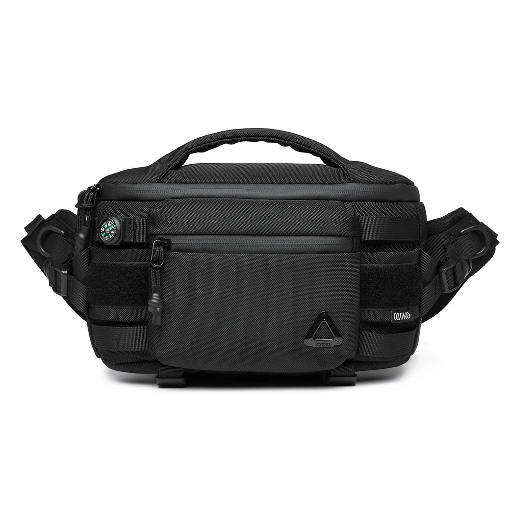 OZUKO 9778 Wholesale Waterproof Men Chest Bag for Men Fanny Pack Hiking Causal for Running Walking Traveling Waist Bag