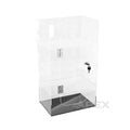 APEX Polished Acrylic 4-Tier Counter Display Case with Lock and Key Clear Acrylic & Metal Frame