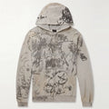 Custom Graffiti Ripped Hoodie for Men Zip up Distressed Hip Hop Streetwear Faded Mud Wash Hoodies Unisex