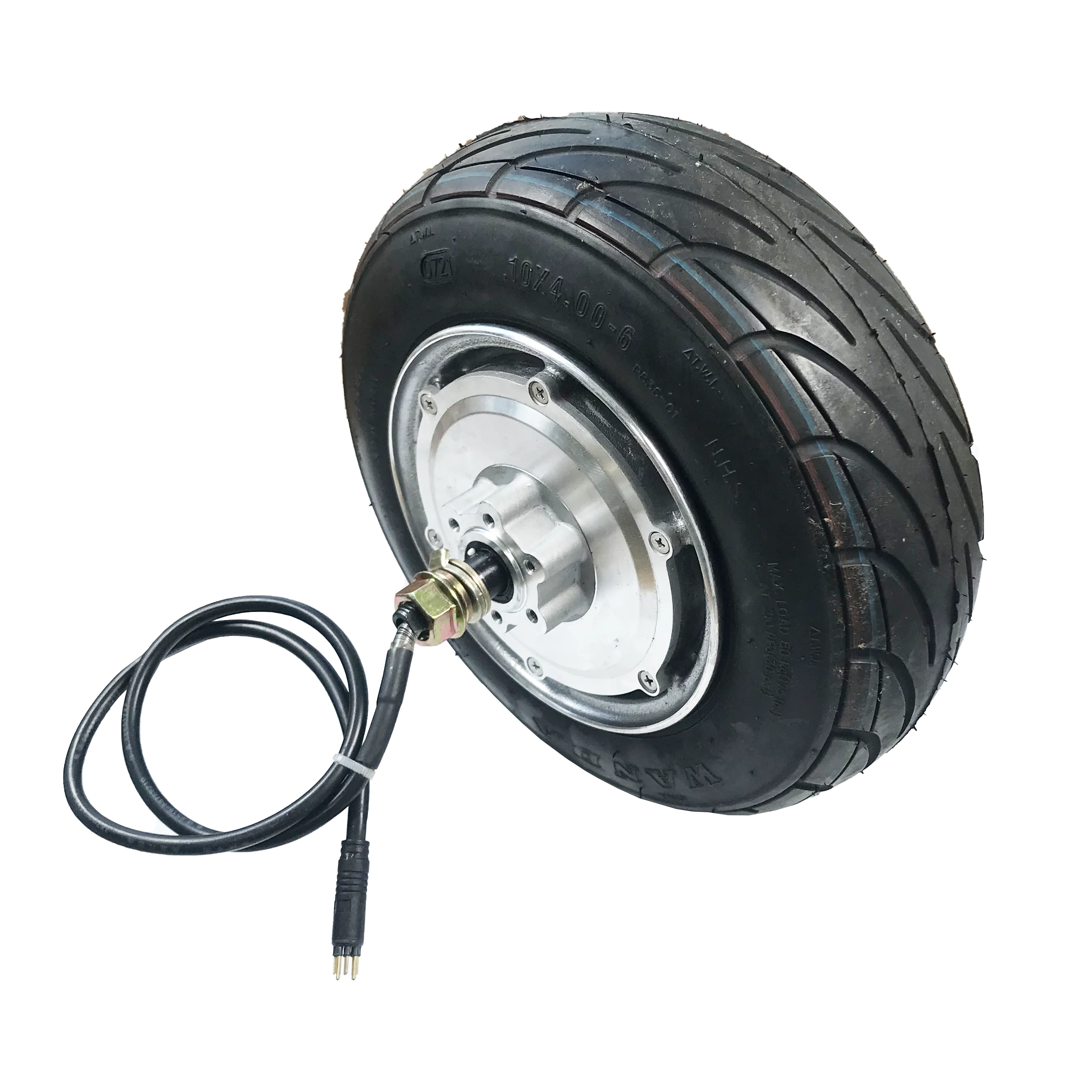 M 10*4-6 Road Tire Dual Shaft 48v650w 100nm Low Speed 9km/h Geared Wheel Hub Motor