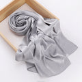 2023 New Textured Silk Hijab Crepe Crinkle Soft Satin Shawl Scarf for Women Ladies Muslim Department Tudung Malaysia Style