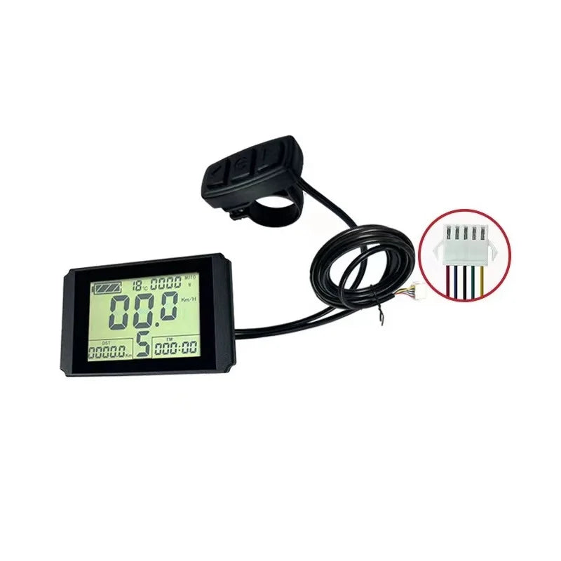 Electric Bike Parts Ebike KT LCD10H Display Kunteng LCD Meter With Sm Connector for Ebike Conversion Kit