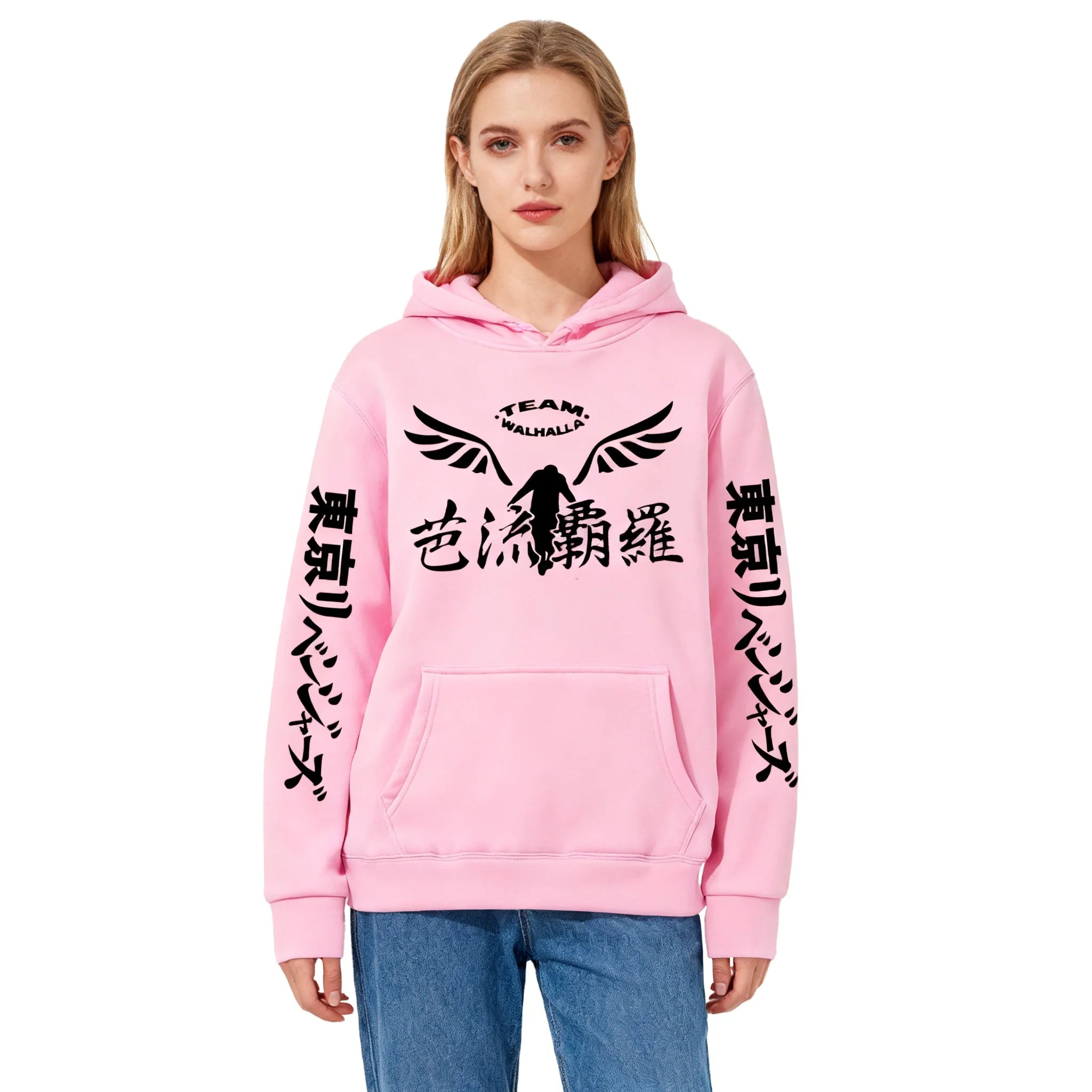 Fitspi Japanese Anime Printed Hoodie Oversize Custom Plus Size Pullover Wholesale