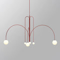 Nordic Line Minimalism Cold Modern Style Indoor Decorative Study Room Restaurant Villa Corridor LED Chandelier