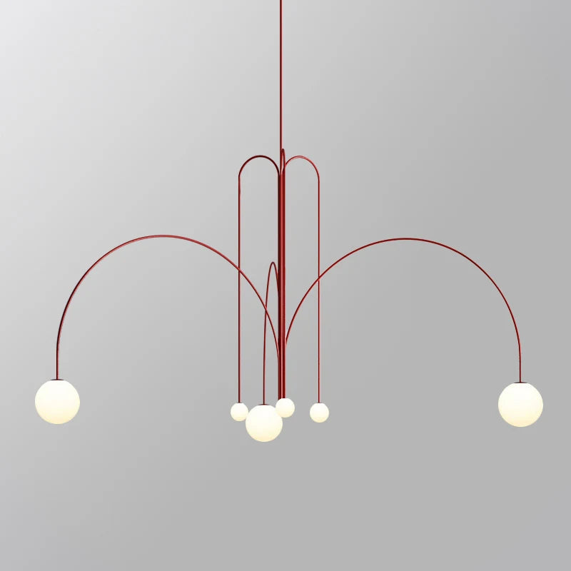 Nordic Line Minimalism Cold Modern Style Indoor Decorative Study Room Restaurant Villa Corridor LED Chandelier