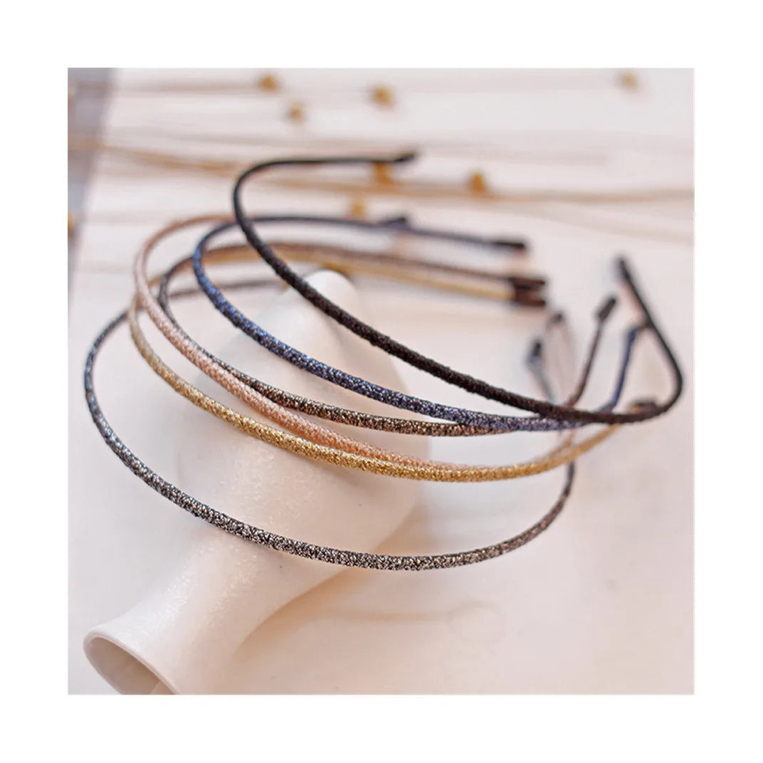 European American Fashion Simple Thin Headband Elegant Retro Multiple Colors Hairbands for Women Hair Accessories