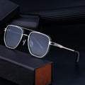 DOISYER Wholesale Fashion Trending New Design Frameless Rimless Metal Square UV400 Shades Sun Glasses for Men Pilot Style