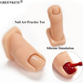 New 2pcs Set Nail Art Practice Toe Nail Display Tool Silicone Simulation Toe Art Color Painting Carving Nail Practice Toe