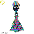 Fashion Christmas Tree Puller logo Type Wholesale Embossed Clothing Metal Zipper Slider for Lady Purse