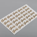 Self Adhesive Metallic Letters Labels Thin Electroform Gold Nickel 3d Logo Transfer Embossed Decals Metal Stickers