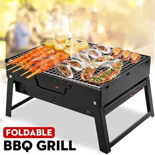 Wholesale Portable Folding Charcoal Grill Mini BBQ Grill Space-Saving Foldable Barbecue Grill for Camping Travel Garden Outdoor