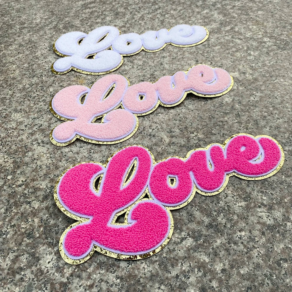 Factory Fast Wholesale Alphabet Patch Customized Sew on Patches Iron on Chenille Self Adhesive Patches