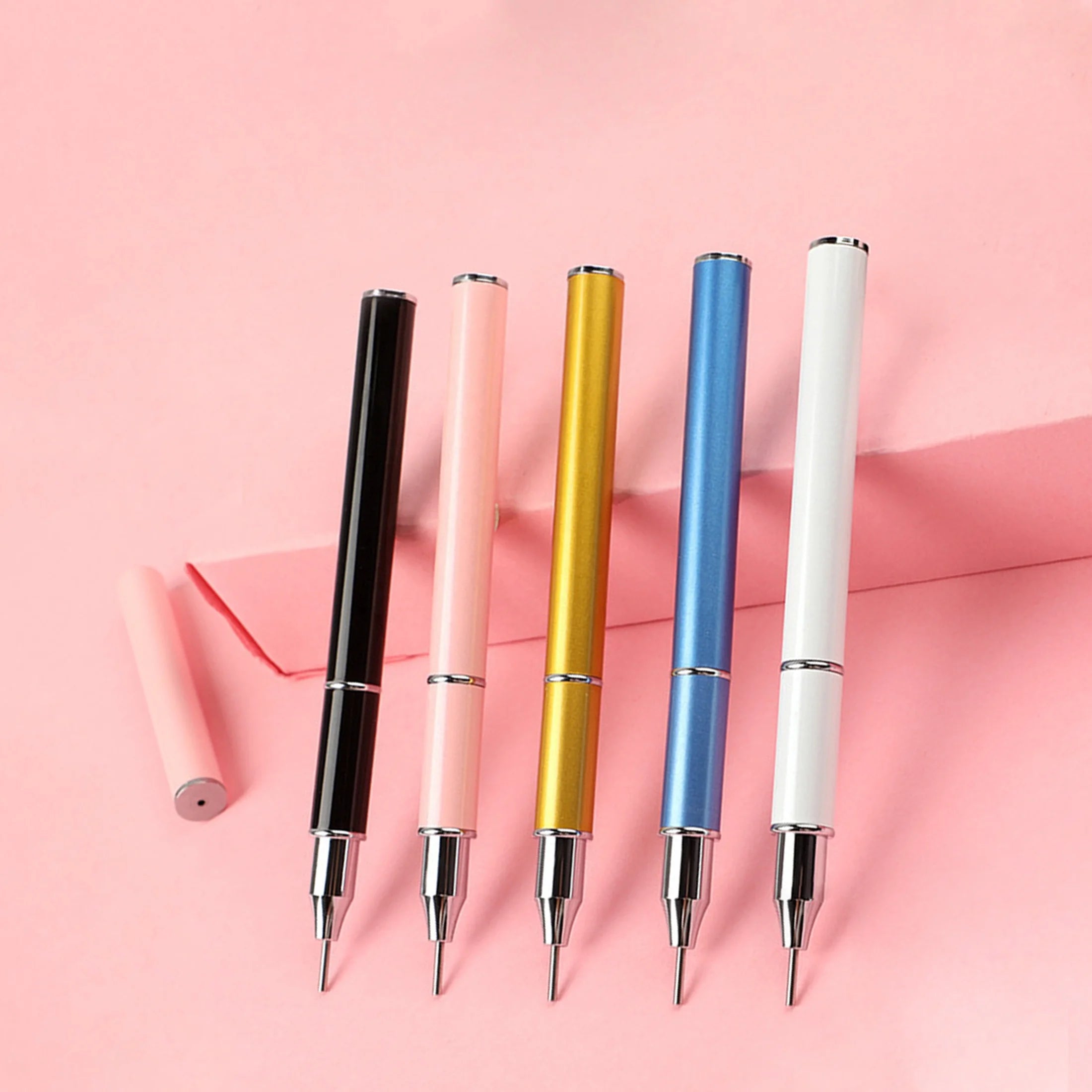 New Double Head Nail Drill Tool Multi-functional Point Drill Tool Wax Nail Art Pen Nail Art Gel Flower Stripe Painting