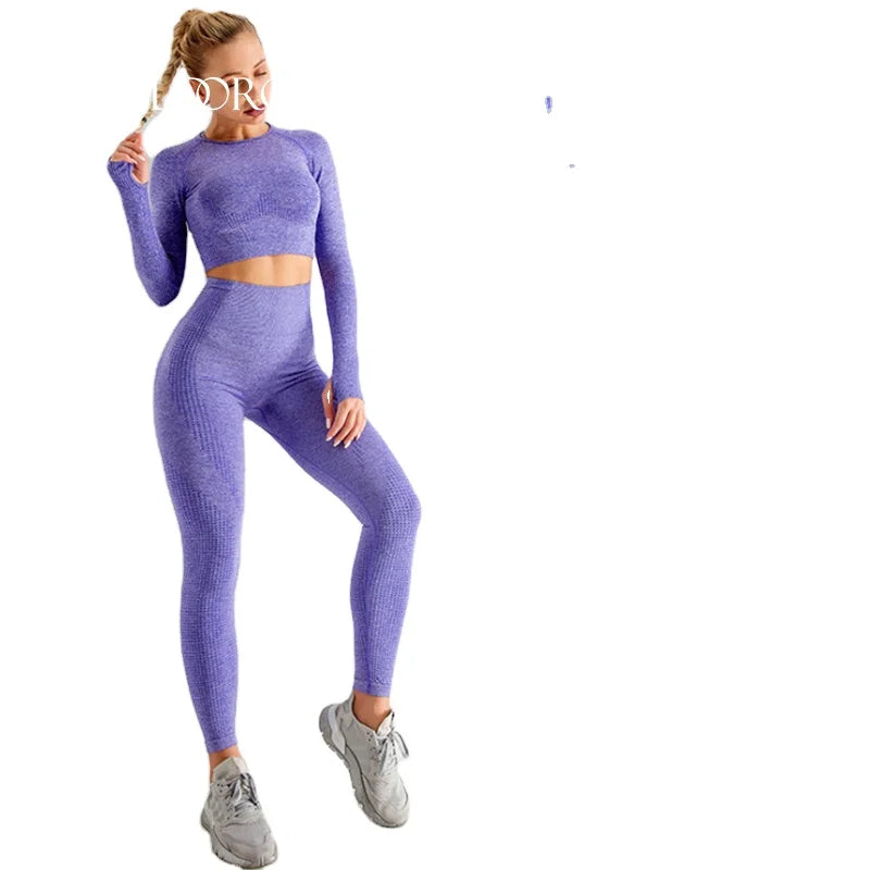 Elastic Tight Scrunch Butt Nylon 3-piece Yoga Sets Sportswear Women