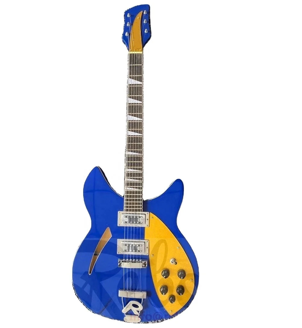 Weifang Rebon 6 String Ricken Electric Guitar in Dark Blue  Colour