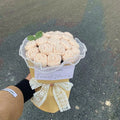 Handmade Stem Colorful Rose Carnation Wholesales Handmade Crocheted Flowers