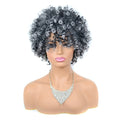Synthetic Hair Kinky Curly Short Glay Wigs for Black Women Afro Wig Hairstyle Hair Accessories Wigs