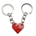 2pcs/set Cute Love Heart Brick Detachable Keychain Couples Friendship Women Men Building Block Key Ring Birthday Jewelry Gift