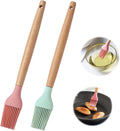 Silicone Basting Brush Wood Handle Kitchen Utensil for Nonstick Cookware Gadgets for Home Kitchen Use