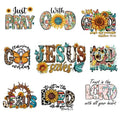 77 Styles Christian Screen Print Transfers DTF Printing Transfer Christian  Heat Transfer Designs Sticker  for Tshirts