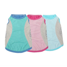 Wholesale Chongtapet Polyester Floral Cooling Reflective Light-Up Printed Dog Vest T-Shirt for Puppy Summer Leisure