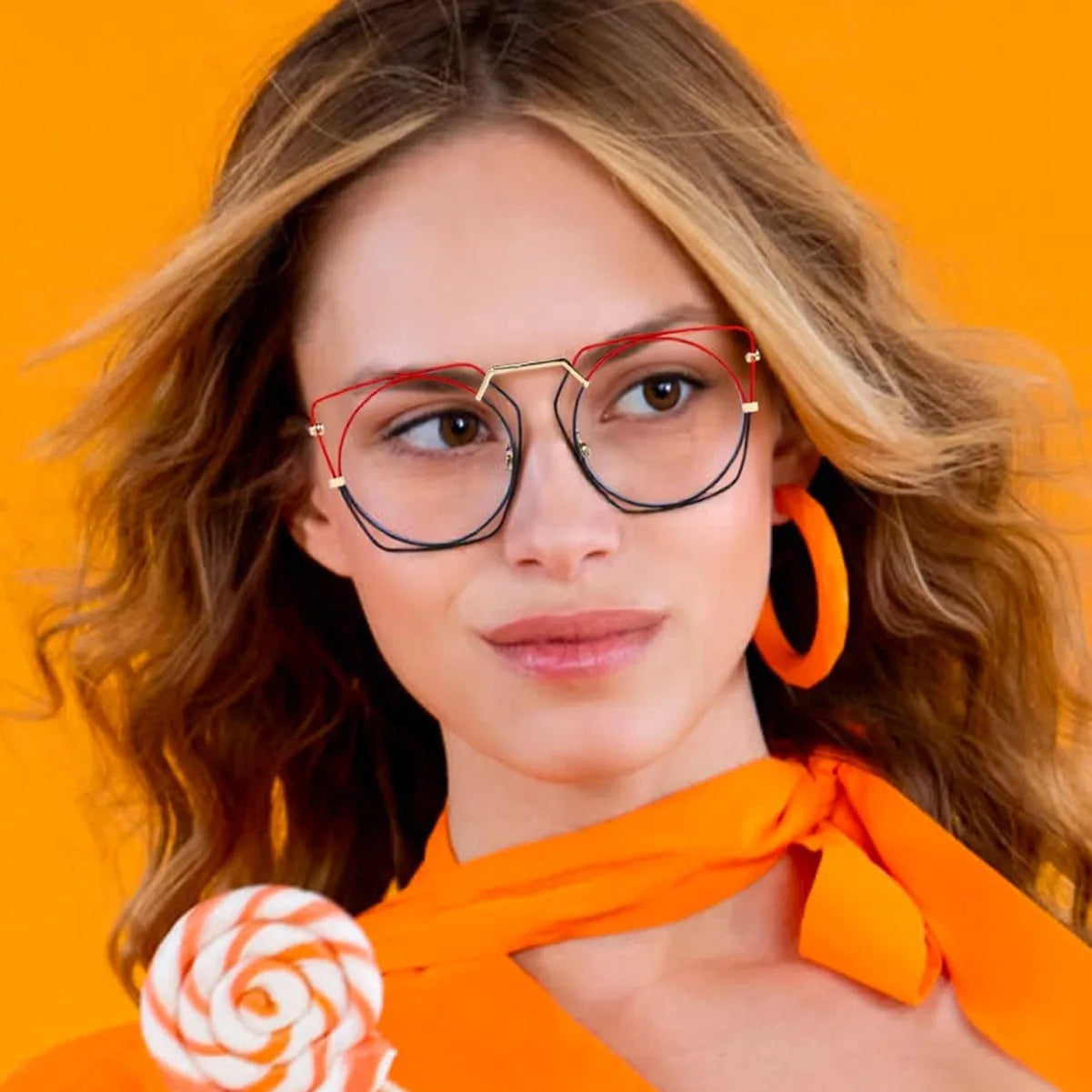 New Arrival Irregular Large High-End Retro Square Frame for Men and Women Anti-Blue Light Metal Frame Eyeglasses