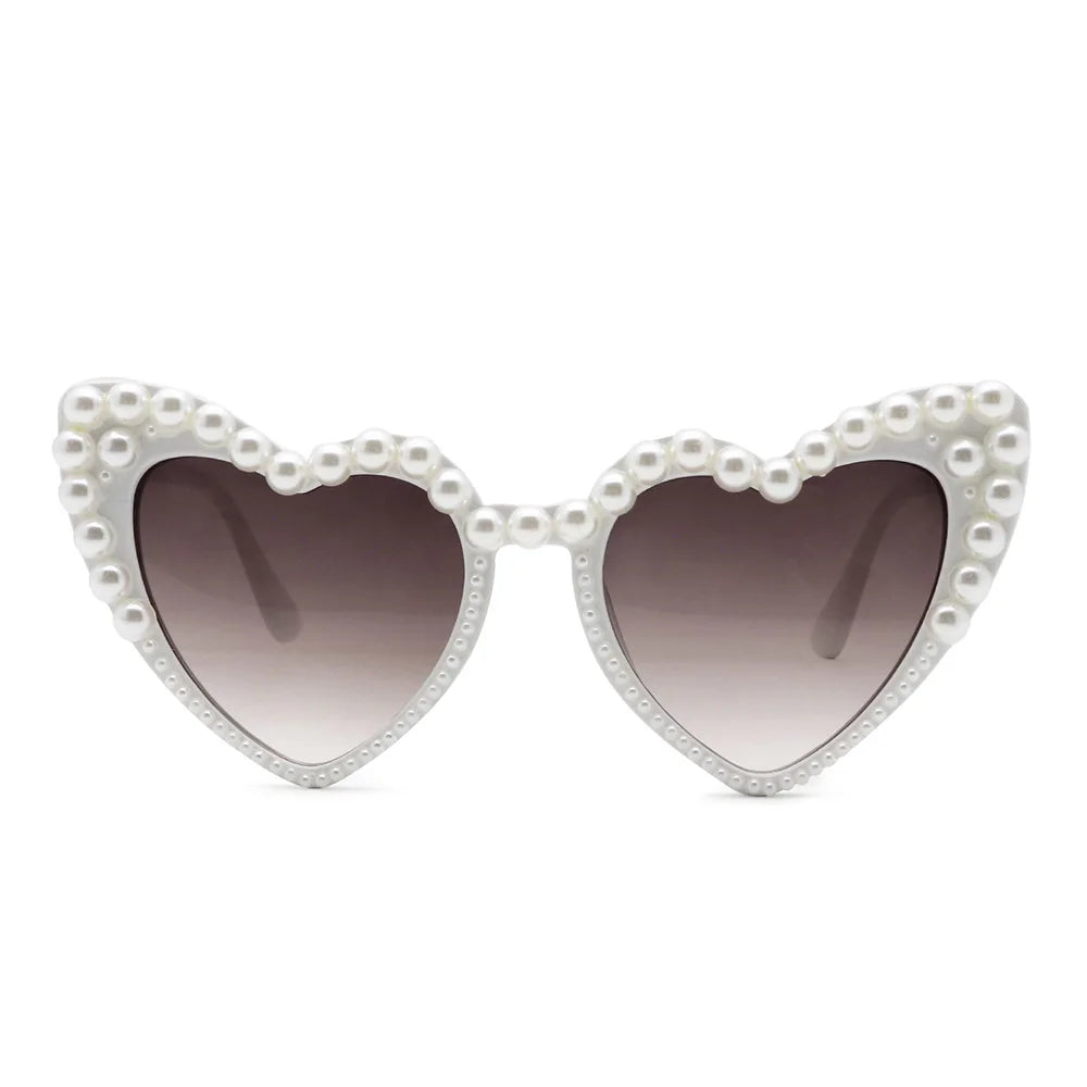 VIFF HP23151 Vintage Love Sunglasses UV400 Protection Women's Heart Shape Party Glasses