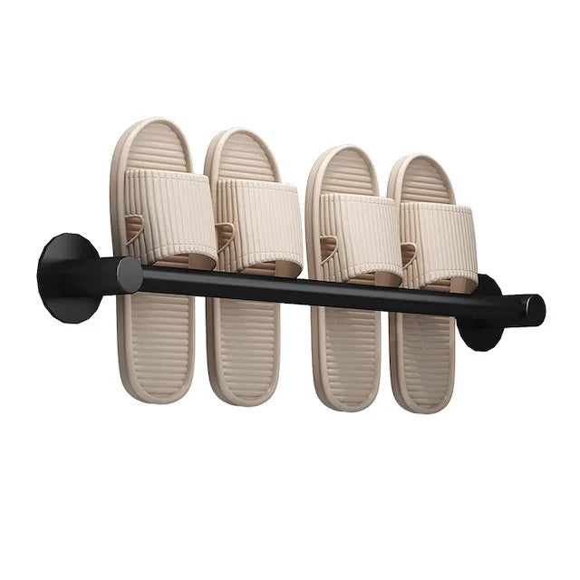 Good Price Hot Selling Slippers Holder Adhesive Wall Mounted Towel Bar for Bathroom Shoes Storage Hanger Bathroom Metal
