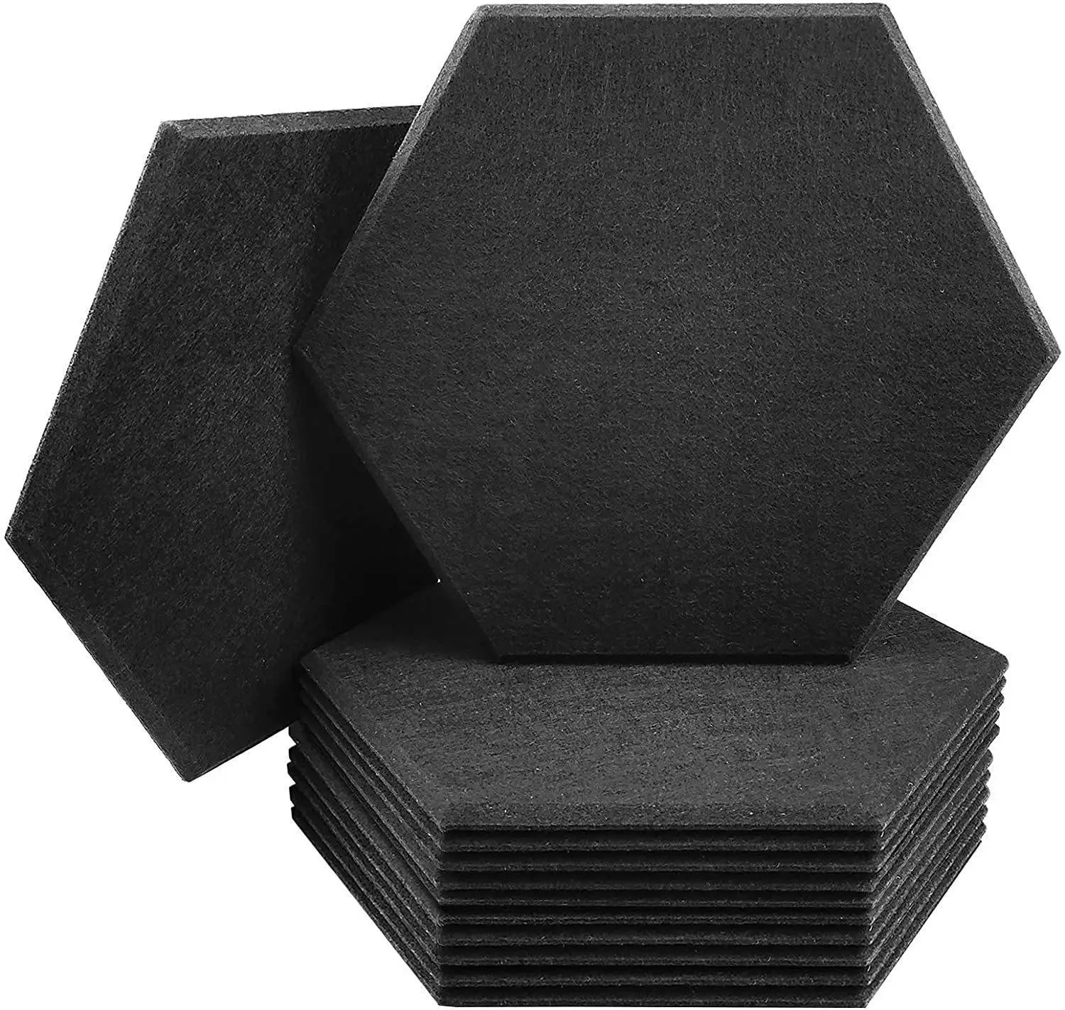 12 Pack Soundproof Foam Espuma Acoustic Panel Soundproof Hexagon Acoustic Panel for Office Available in US Delivered in 3 Days