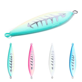Wholesale LB300~307 20g 60g 80g 100g 120g 150g Saltwater Luminous Metal Jig Baits Sinking Lead Jigging Fishing Lures
