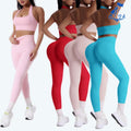 Custom Logo Women Halter Bra Scrunch Butt Leggings Yoga Sets Gym Fitness Sets Active wear Workout Running Clothes Sports wear