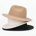 Women's Customizable Fedora Hats 100% Wool Medium Brim Multiple Outdoor Colors for Spring Winter Custom Ribbon Logo Accessory