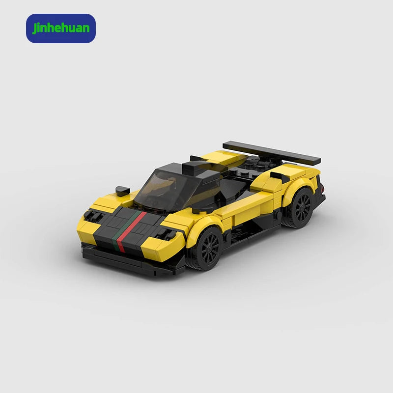 Best Selling Product Mini Set Yellow and Black Super Car Model Building Blocks for Kid Toys Building Block Sets Car