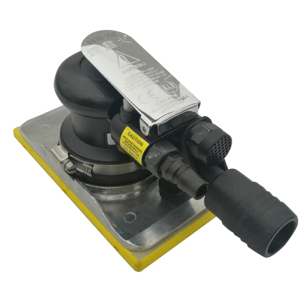 90*175Mm Pneumatic Random Ortbital Central Vacuum Square Air Sander Power Sanding Tools