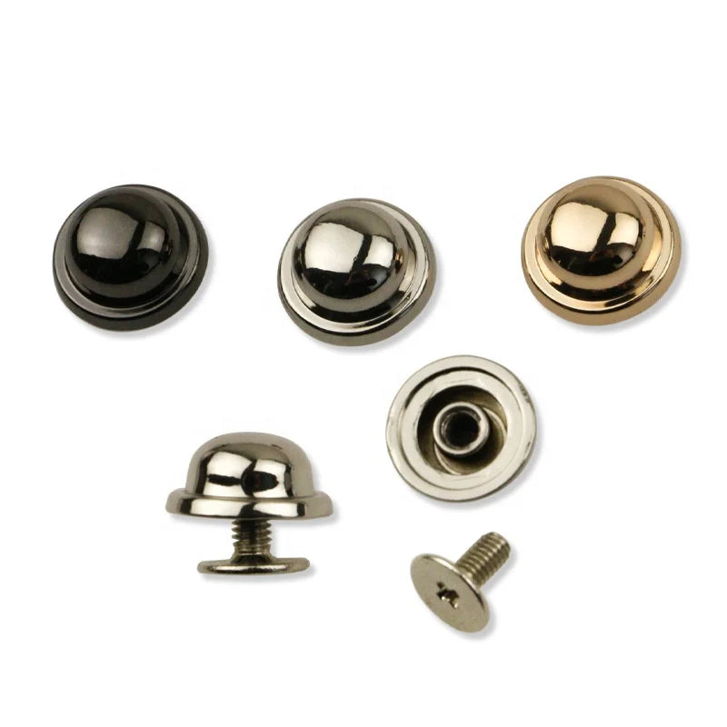 12mm Wide Hat Shape Luggage Decoration Nails Bag Foot Bottom Screws Bag Hardware Accessories