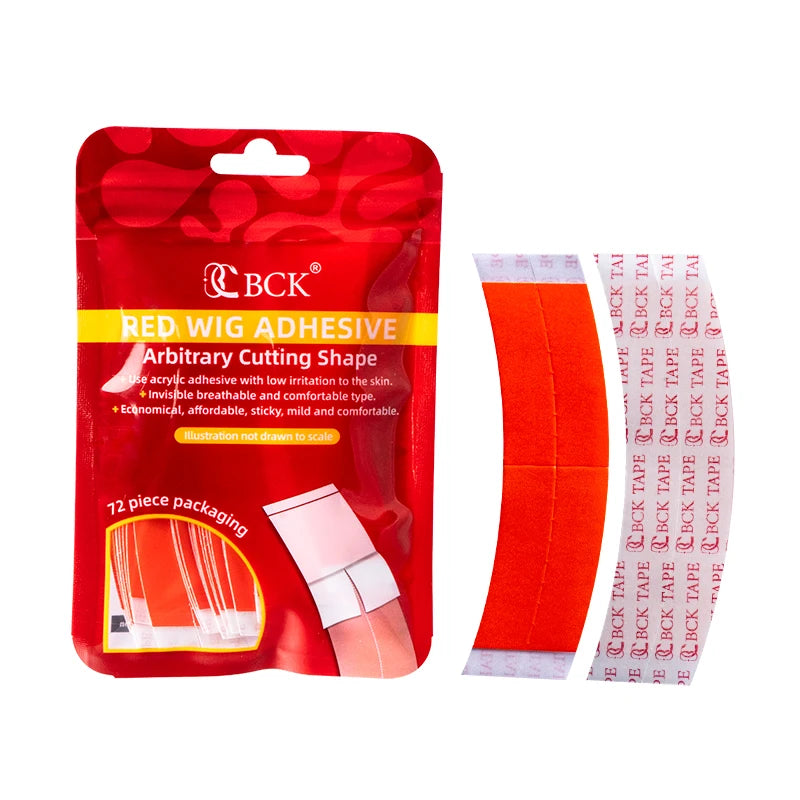 Men's High Viscosity Curved Wig Waterproof Sweat-Proof Double-Sided Adhesive PET Material Hair Extensions Tool for Home Use
