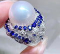 R1172 12-13mm Natural Freshwater Pearl Ring Accessory 925 Sterling Silver Adjustable Size Engagement Jewelry Ring for Women